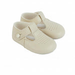 Luxury soft sole pram shoe beige