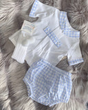 Gingham jam pants set