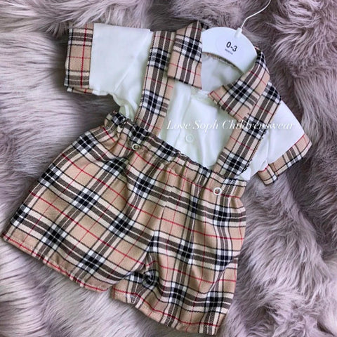 Designer inspired dungarees and blouse