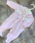 Luxury diamanté velour sleepsuit