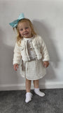 Luxury fur coat, long sleeved top and skirt 1 -6 years
