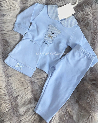 Teddy lounge set with matching hat