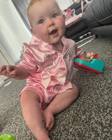 Silk personalised pyjamas. Birthday optional