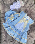 Luxury dresses with matching bloomers Sky blue