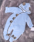 Designer inspired snowsuit sky blue