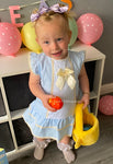 Luxury dresses with matching bloomers Sky blue