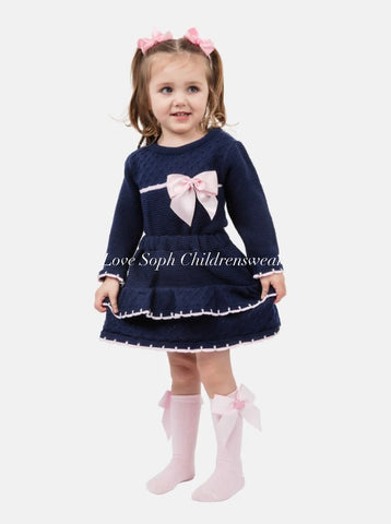 Luxury knitted skirt and top with bow detailing 0-6 y