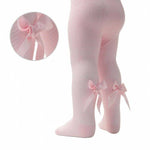 bow tights pink