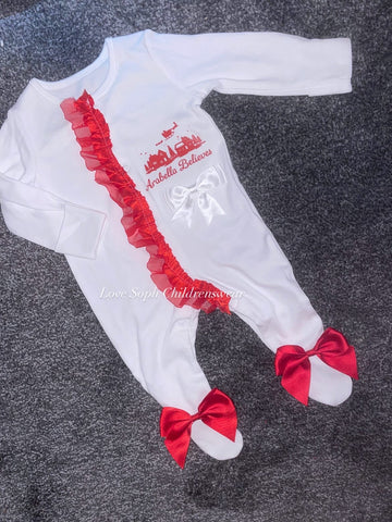 Personalised Christmas sleepsuit boy/girl/unisex options