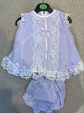 Frilly lilac dress and pants