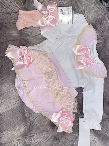 Luxury long sleeve skirt and blouse set