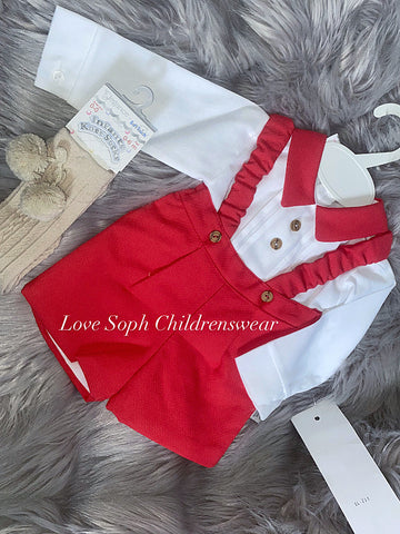 Luxury h bar red dungarees