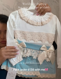 Luxury long sleeve lace blouse with skirt 0-4 y
