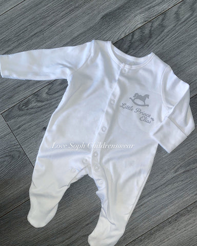 Boys personalised sleepsuit