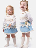 Luxury long sleeve lace blouse with skirt 0-4 y