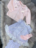 Frilly lilac dress and pants