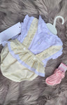 Luxury frilly romper with blouse gold trim