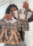 Designer inspired puffball dress with bows