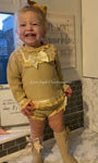 Luxury gold knitted set with bows