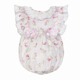 Luxury super frilly sleeve teddy bear romper with bows