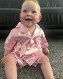 Silk personalised pyjamas. Birthday optional