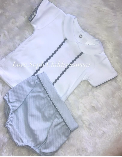 Grey detailed jam pants set