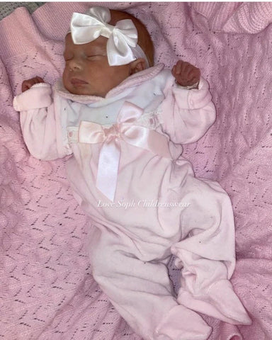 Luxury diamanté velour sleepsuit
