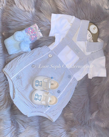 Luxe grey mintini dungaree set