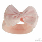 Pink glitter bow head band