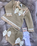 Luxury gold knitted set with bows
