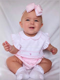 Floral cotton jam pants set Pink