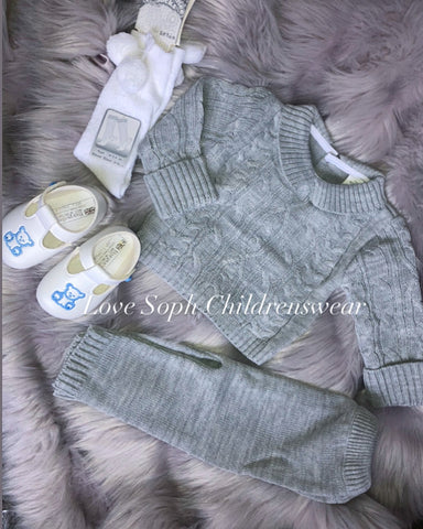 Knitted lounge set grey