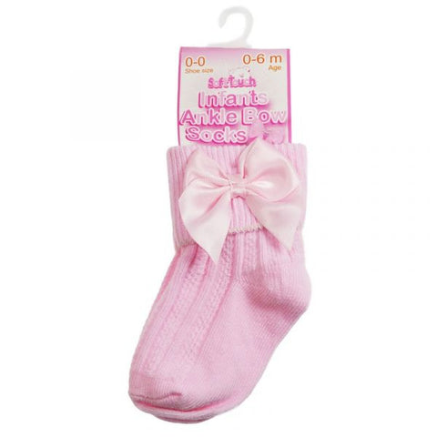 Ankle bow socks PINK